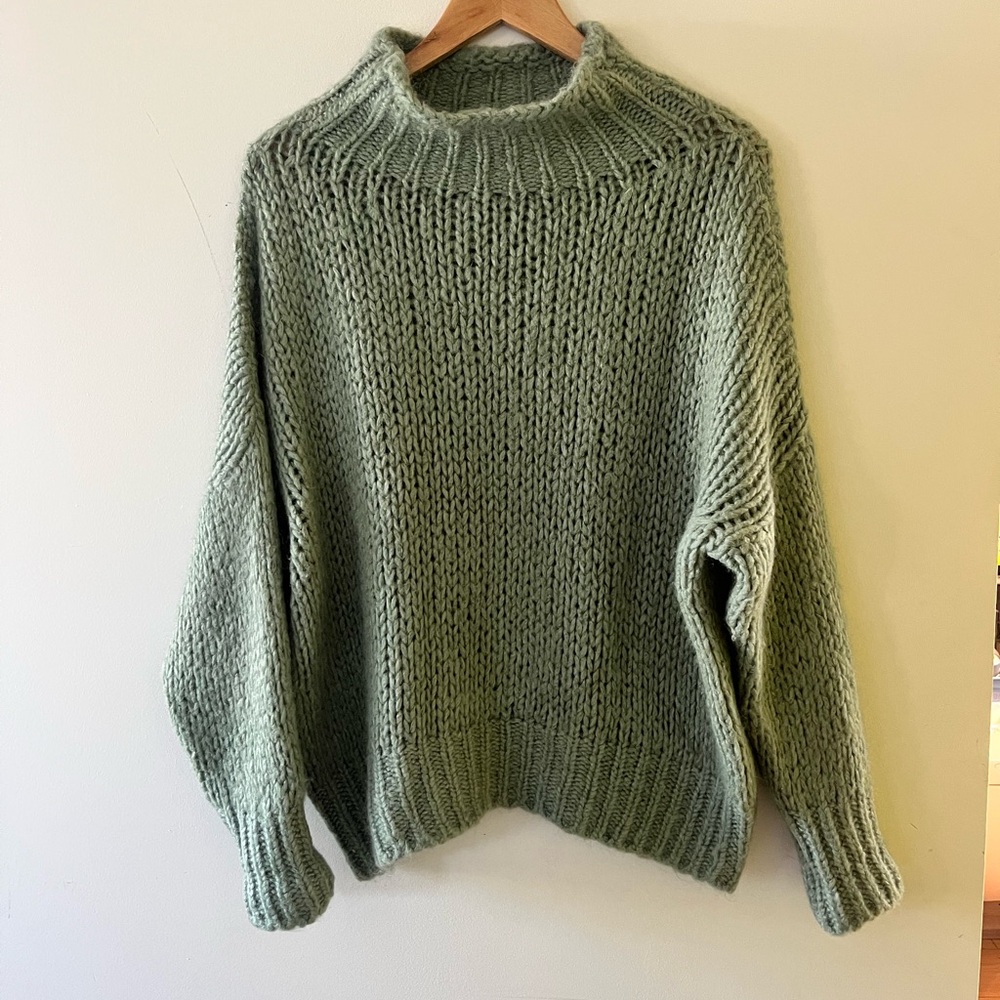 Elegant Olive Turtleneck Sweater